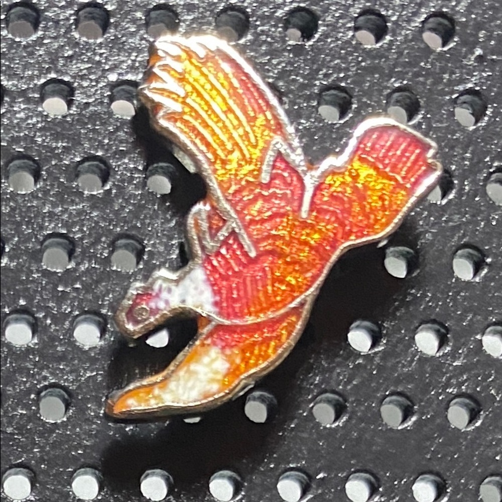 1 Bird Enamel Pin with secure pin back